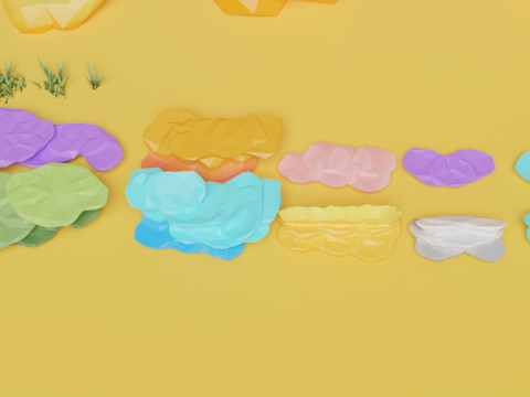 Low Poly Nature Underwater 3D Модель