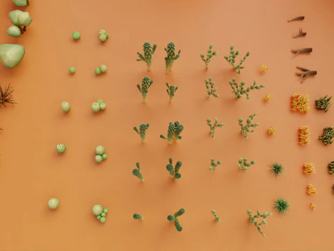 Low Poly Nature Desert 3D Model