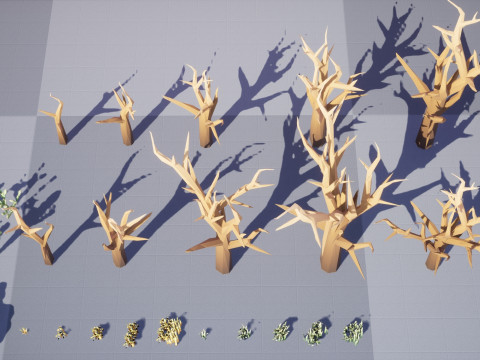 Low Poly Nature Desert Modèle 3D