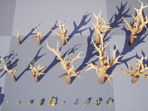 Low Poly Nature Desert 3D Model