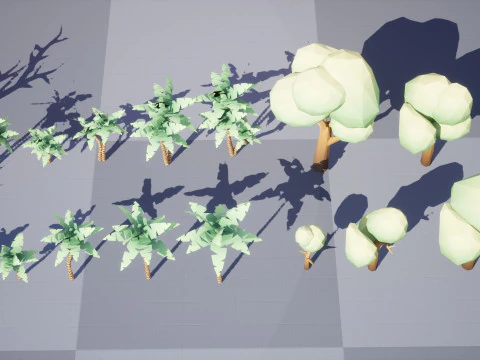 Low Poly Nature Desert 3D Model