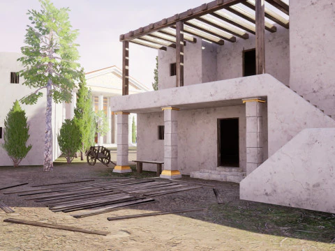Greek Ancient Island City 3D Model