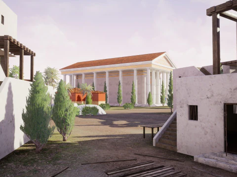 Greek Ancient Island City 3D Model