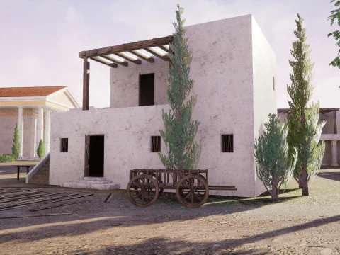 Greek Ancient Island City 3D Model