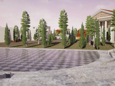 Greek Ancient Island City 3D Model