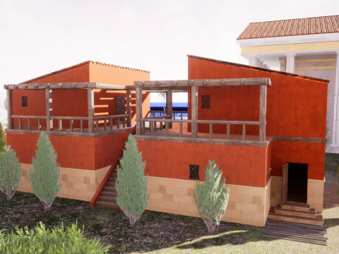 Greek Ancient Island City 3D Model