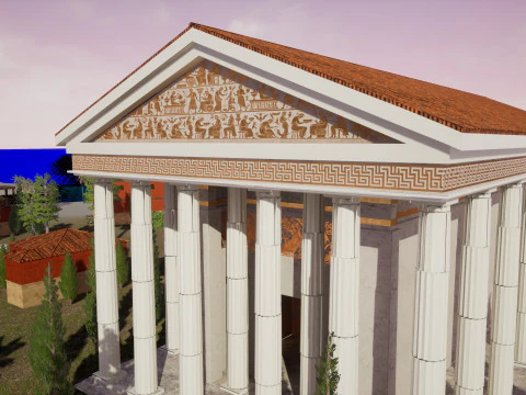 Greek Ancient Island City 3D Model