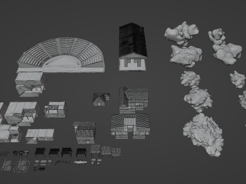 Greek Ancient Island City 3Dモデル