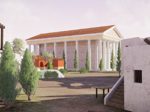 Greek Ancient Island City 3D Model