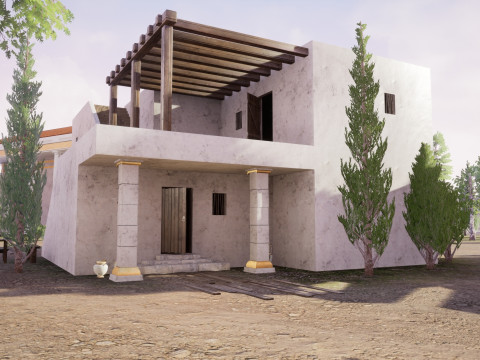 Greek Ancient Island City 3Dモデル