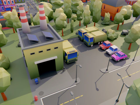 Low Poly Town Asset Pack 3D Model