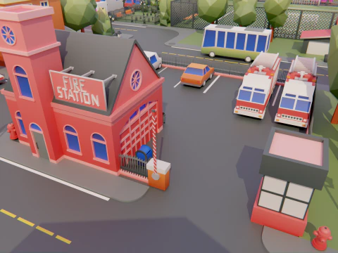Low Poly Town Asset Pack 3D Model