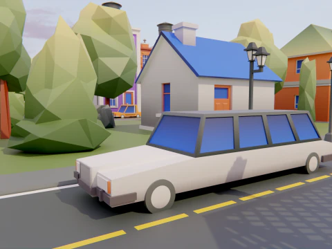 Low Poly Town Asset Pack 3D Model