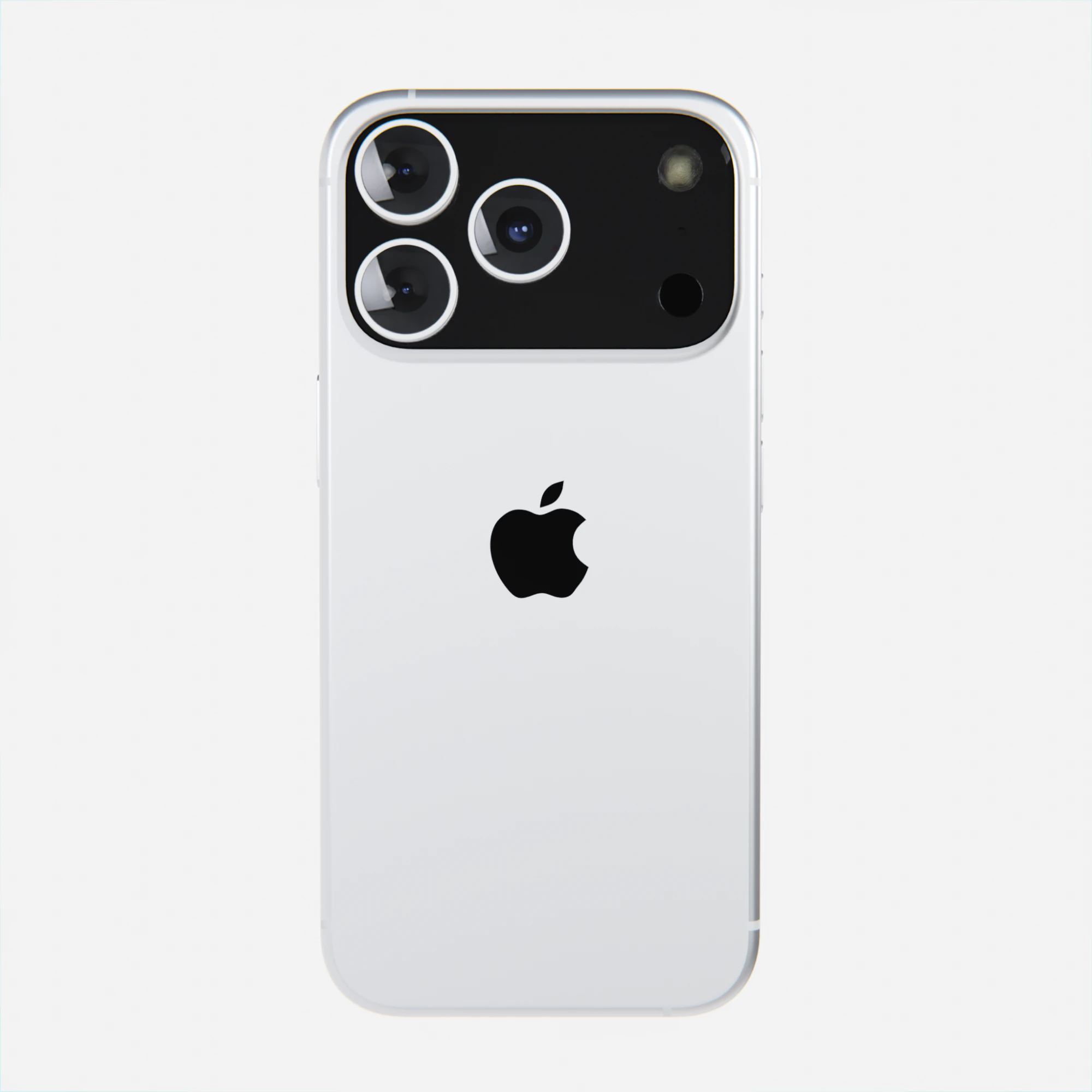 Apple iPhone 17 Pro White 3D Model .c4d .max .obj .3ds .fbx .stl .blend
