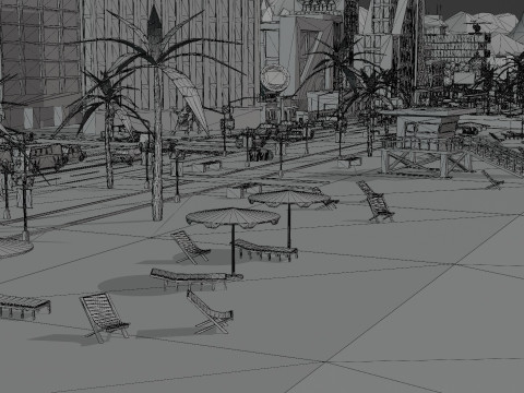 Low Poly Stylized City Pack Modelo 3D