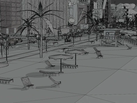 Low Poly Stylized City Pack 3D Model