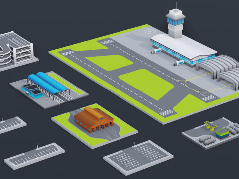 Low Poly Stylized City Pack Modelo 3D