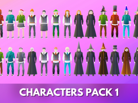 Casual Characters Pack 1 3D Model