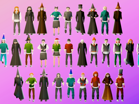 Low Poly Stylized Characters Pack 1 3D मॉडल