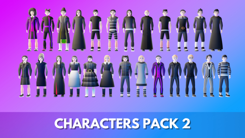 Casual Characters Pack 2 3D मॉडल .c4d .max .obj .3ds .fbx .stl .blend