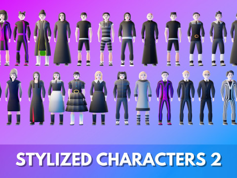 Stylized Characters Pack 2 Model 3D