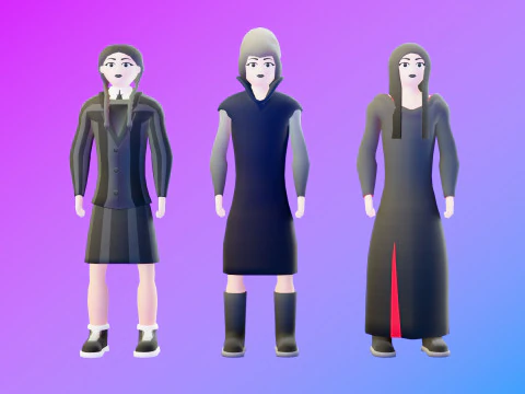 Casual Characters Pack 2 3D Model