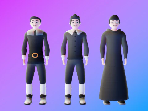 Casual Characters Pack 2 3D Model