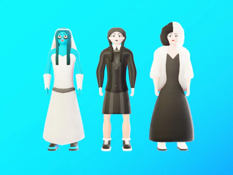 Casual Characters Pack 3 3D Model