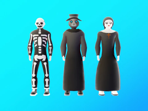 Casual Characters Pack 3 3D Model