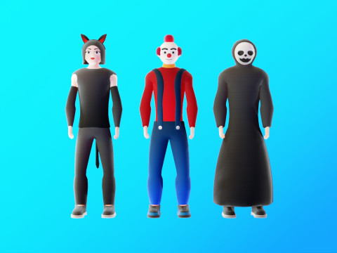 Low Poly Stylized Characters Pack 3 Modelo 3D