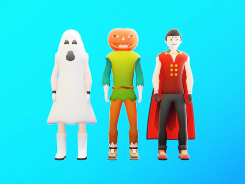 Casual Characters Pack 3 3D Model