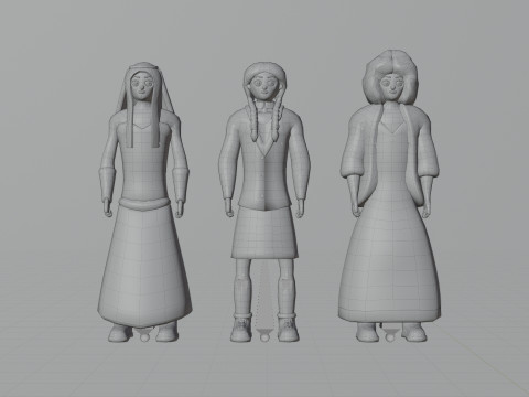 Low Poly Stylized Characters Pack 3 Modelo 3D