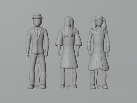 Low Poly Stylized Characters Pack 3 Modelo 3D
