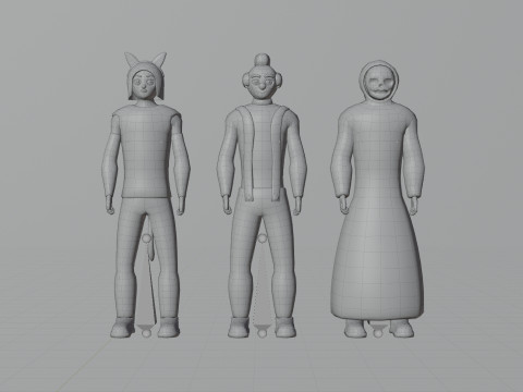 Low Poly Stylized Characters Pack 3 Modelo 3D