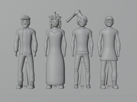Low Poly Stylized Characters Pack 3 Modelo 3D