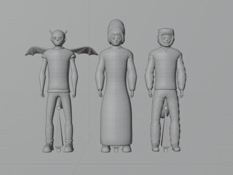 Low Poly Stylized Characters Pack 3 Modelo 3D