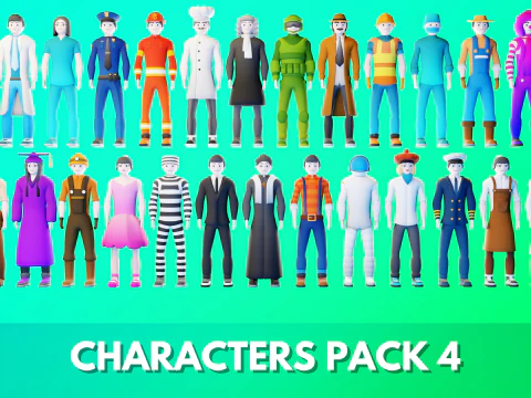 休闲角色包 4 3D 模型