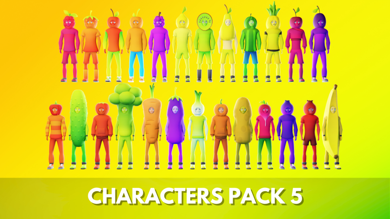 Casual Characters Pack 5 3D Model .c4d .max .obj .3ds .fbx .stl .blend
