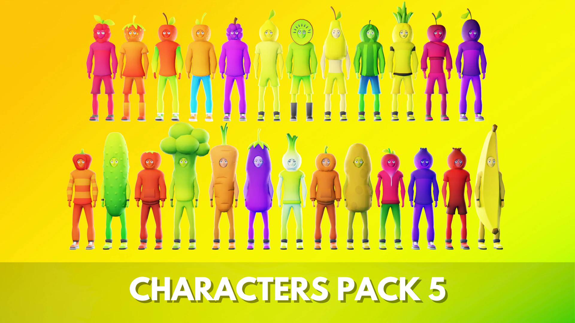 Paquete de personajes casuales 5 Modelo 3D .c4d .max .obj .3ds .fbx .stl .blend