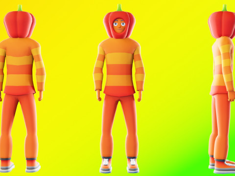 Low Poly Stylized Characters Pack 5 3D Model