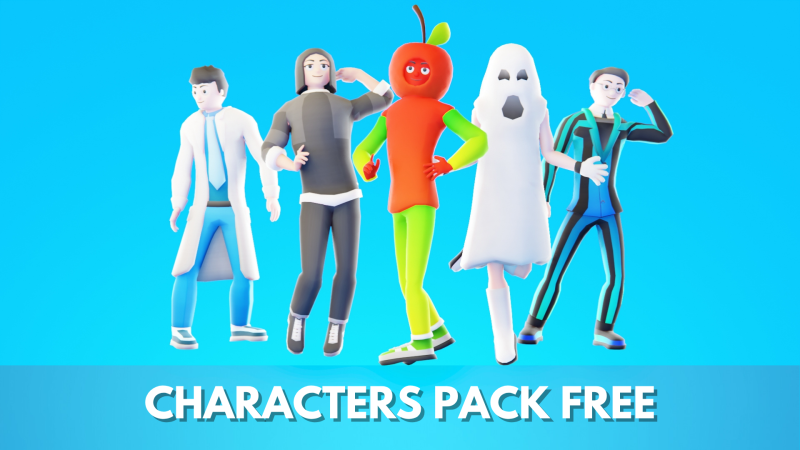 Casual Characters Pack FREE 3D 모델 .c4d .max .obj .3ds .fbx .stl .blend