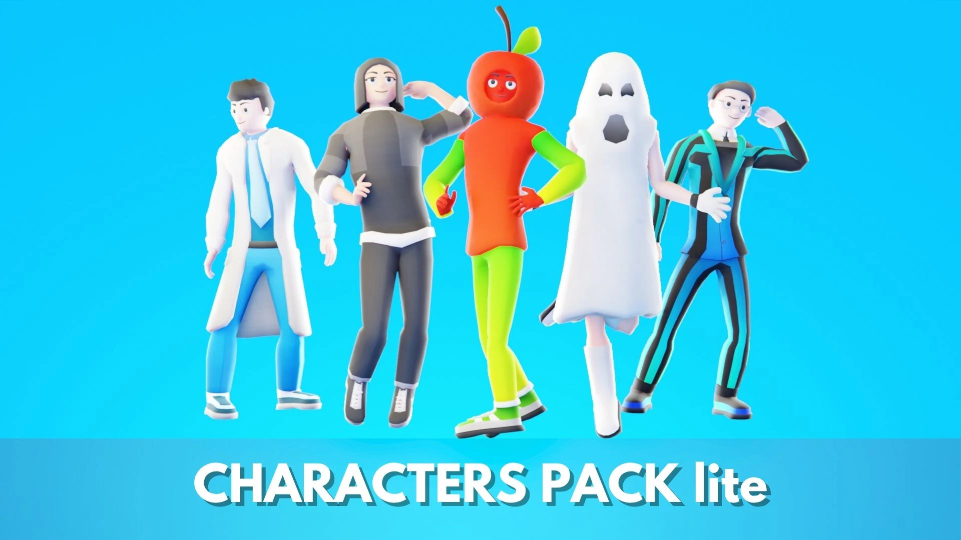 Casual Characters Pack Lite 3D Model .c4d .max .obj .3ds .fbx .stl .blend 