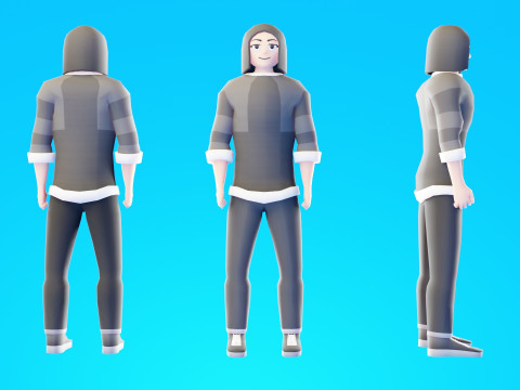 Low Poly Stylized Characters Pack FREE Modelo 3D