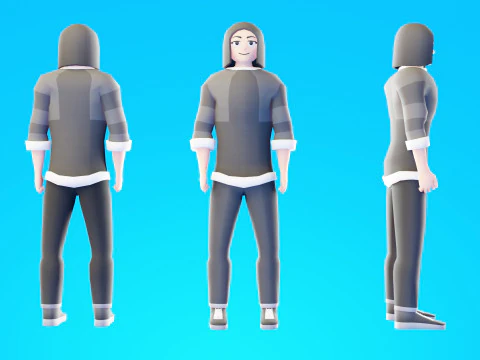 Casual Characters Pack Lite 3D Model