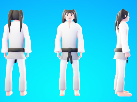 Low Poly Stylized Characters Pack 6 3D Model