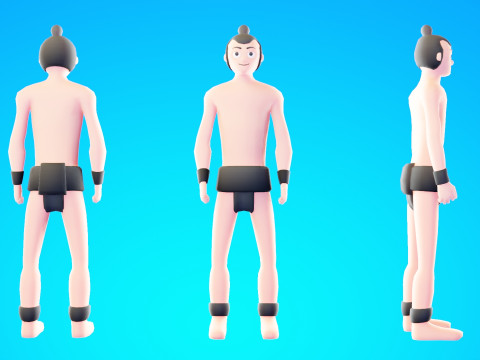 Low Poly Stylized Characters Pack 6 3D Model