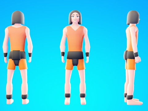 Low Poly Stylized Characters Pack 6 3D Model