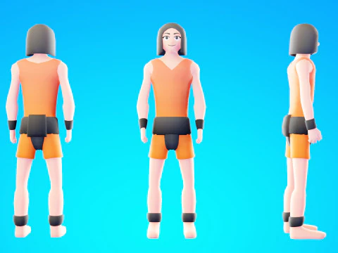 Casual Characters Pack 6 3D Model