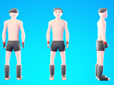 Low Poly Stylized Characters Pack 6 3D Model