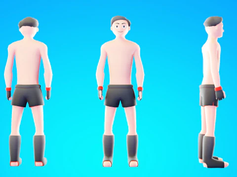 Casual Characters Pack 6 3D Model